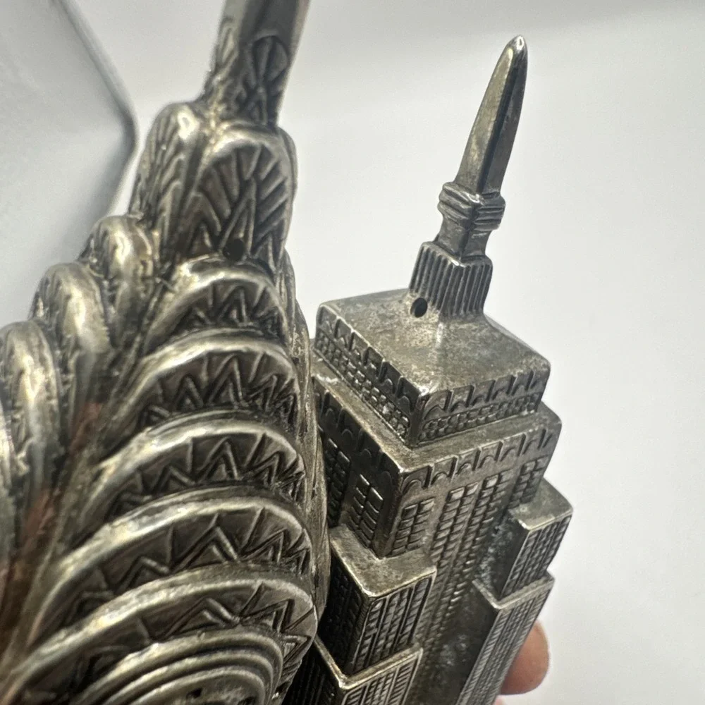 Godinger New York Chrysler‎ & Empire State Building Salt & Pepper Shakers